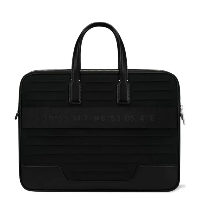 Aktentasche aus Leder und Canvas Aktentasche Aktentasche aus Leder und Canvas Aktentasche