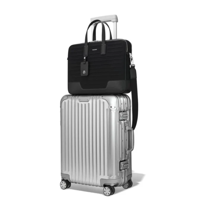 Aktentasche aus Leder und Canvas Aktentasche Aktentasche aus Leder und Canvas Aktentasche