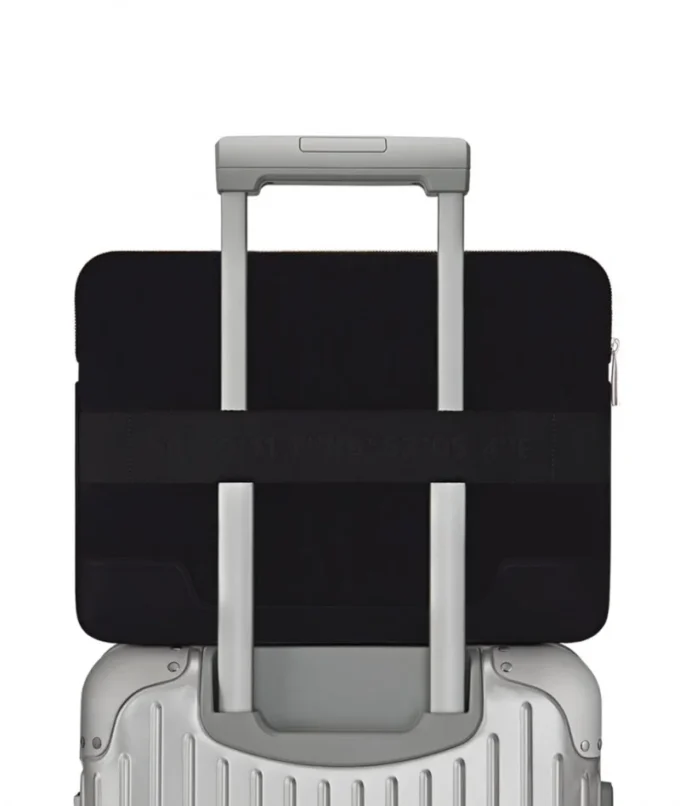 Flache Pouch Laptop-Tasche aus Leder und Canvas Beuteltasche Flache Pouch Laptop-Tasche aus Leder und Canvas Beuteltasche
