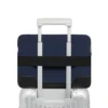Flache Tasche aus Leder und Canvas Beuteltasche Flache Tasche aus Leder und Canvas Beuteltasche