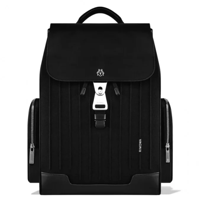 Flap Large aus Leder und Canvas Rucksack