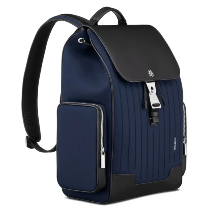 Flap Large aus Leder und Canvas Rucksack