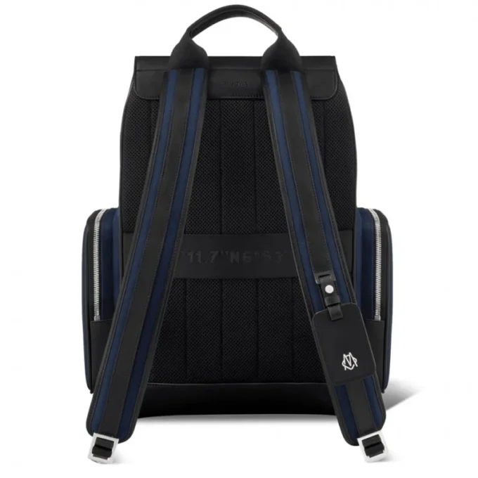 Flap Large aus Leder und Canvas Rucksack