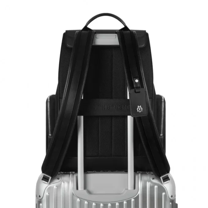 Flap Large aus Leder und Canvas Rucksack
