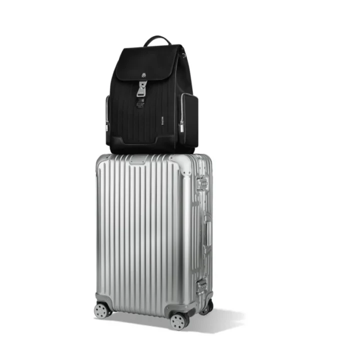Flap Large aus Leder und Canvas Rucksack