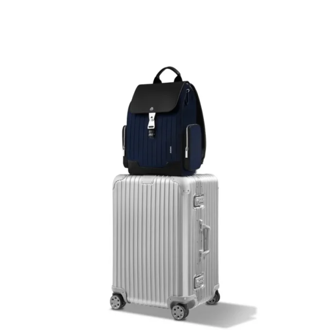 Flap Large aus Leder und Canvas Rucksack