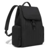 Großer Rucksack mit Klappe aus Nylon und Leder Großer Rucksack mit Klappe aus Nylon und Leder