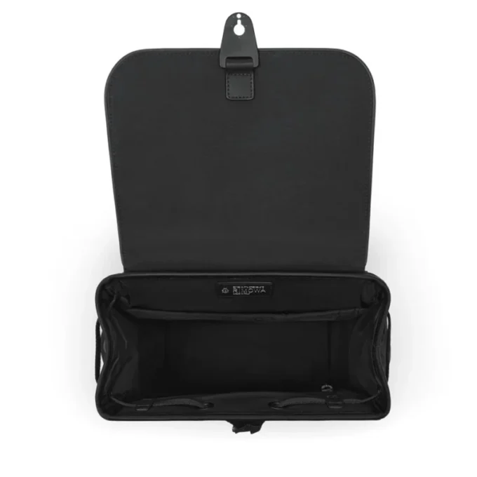 Großer Rucksack mit Klappe aus Nylon und Leder Großer Rucksack mit Klappe aus Nylon und Leder