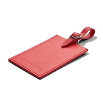 Personalisierte Leder-Gepäckanhänger in Rot Paprika
