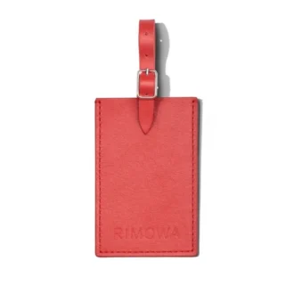 Personalisierte Leder-Gepäckanhänger in Rot Paprika