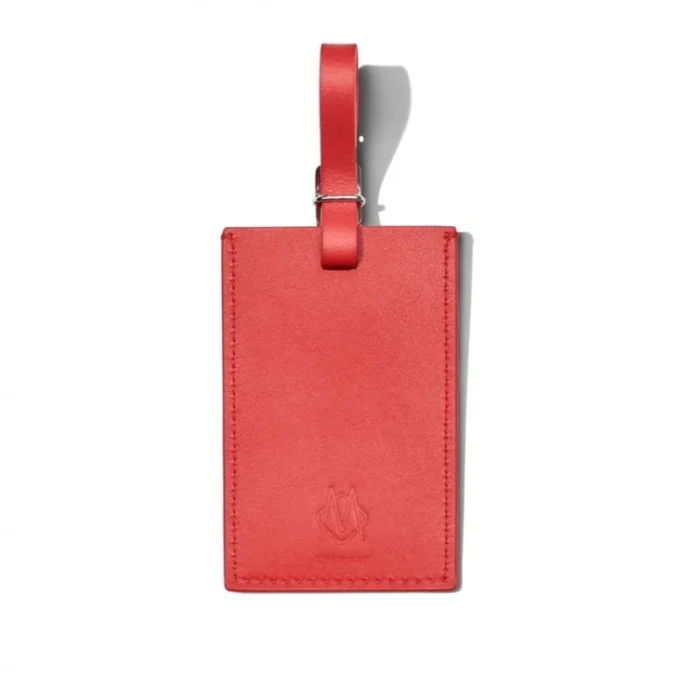 Personalisierte Leder-Gepäckanhänger in Rot Paprika Personalisierte Leder-Gepäckanhänger in Rot Paprika