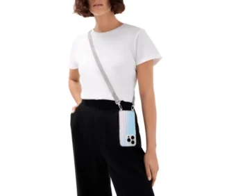 Polycarbonat-Hülle für iPhone 14, 15, 16, 17 Plus/Air/Pro/Pro Max mit Riemen Handyhülle