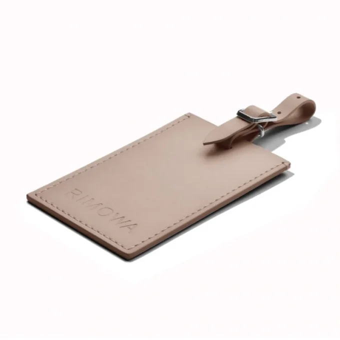 Taupe Personalisierte Leder-Gepäckanhänger Taupe Personalisierte Leder-Gepäckanhänger